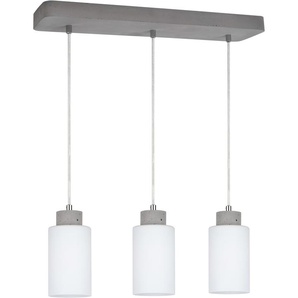 Pendelleuchte SPOT LIGHT KARLA Lampen Gr. Ø 10 cm Höhe: 110 cm, grau (betongrau, weiß) Pendelleuchten und Hängeleuchten Hängeleuchte, Lampenschirm aus hochwertigen Glas, Betonelemente
