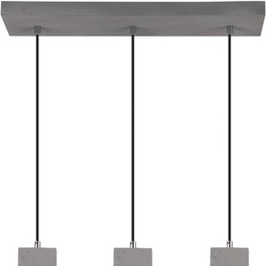 Pendelleuchte SPOT LIGHT STRONG SQUARE Lampen Gr. 3 flammig, Höhe: 100 cm, grau (grau, schwarz) Pendelleuchten und Hängeleuchten