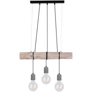 Pendelleuchte SPOT LIGHT TRABO CONCRETE Lampen Gr. Höhe: 140 cm, grau (holzfarben, betongrau, schwarz, grau) Pendelleuchten und Hängeleuchten
