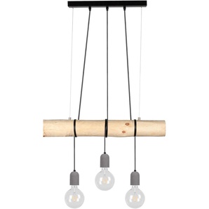 Pendelleuchte SPOT LIGHT TRABO CONCRETE Lampen Gr. 3 flammig, Höhe: 140 cm, grau (holzfarben, betongrau, schwarz) Pendelleuchten und Hängeleuchten