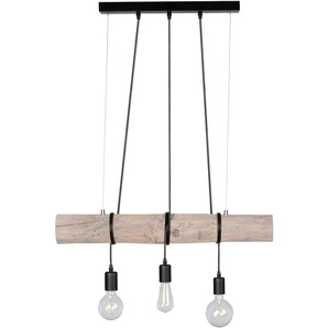 Pendelleuchte SPOT LIGHT TRABO SHORT Lampen Gr. 3 flammig, Höhe: 140 cm, schwarz (holzfarben, schwarz, grau) Pendelleuchten und Hängeleuchten