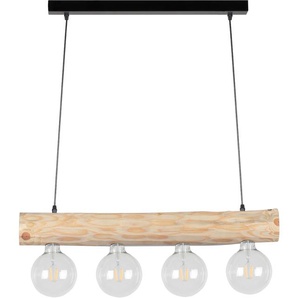 Pendelleuchte SPOT LIGHT TRABO SIMPLE Lampen Gr. 4 flammig, Höhe: 110 cm, braun (holzfarben, schwarz) Pendelleuchten und Hängeleuchten