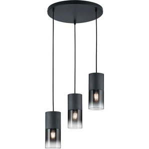 Pendelleuchte TRIO LEUCHTEN ROBIN Lampen Gr. Ø 10 cm Höhe: 150 cm, schwarz (schwarz, rauchgrau) Pendelleuchten und Hängeleuchten