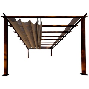 Pergola , Metall , 505x236x350 cm , Sonnen- & Sichtschutz, Pavillons
