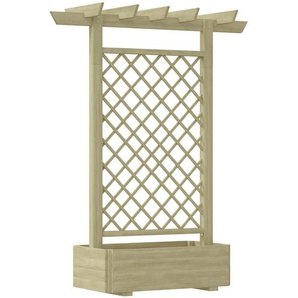 Pergola mit Pflanzkasten 162x56x204 cm Holz