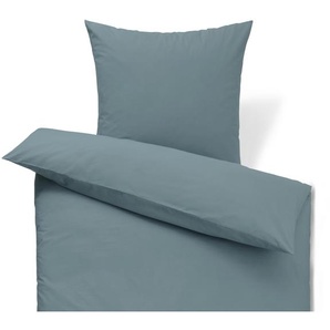 Perkal-Bettwäsche, blau, Normalgröße