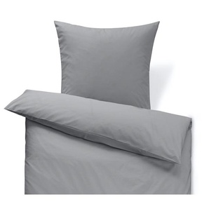 Perkal-Bettwäsche, grau, Übergröße
