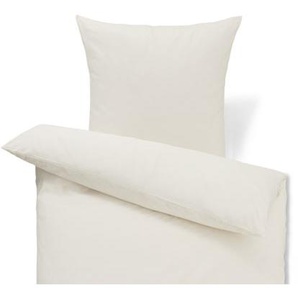 Perkal-Bettwäsche, Normalgröße, offwhite