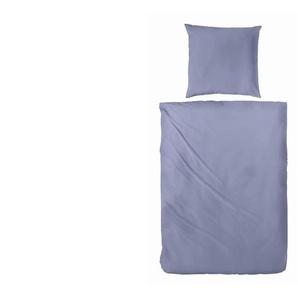 Perkal Bettwäsche-Set | blau | 240 cm | 1 cm |