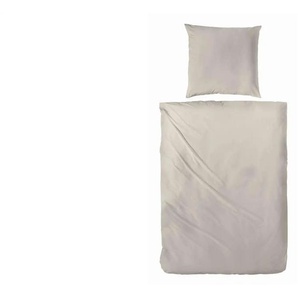 Perkal Bettwäsche-Set | braun | 155 cm | 1 cm |