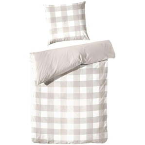 Perkal Bettwäsche-Set | braun | 200 cm | 1 cm |