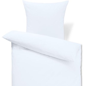 Perkal-Bettwäsche, weiß, Übergröße