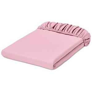 Perkal-Spannbettlaken, rosa, Normalgröße