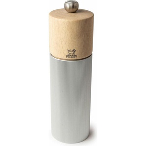 PEUGEOT Salzmühle LINE 18cm Aluminium Silber Buchenholz Natur Stahlmahlwerk 39912
