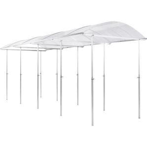 Pflanzenschutzdach BECKMANN Modell 2 Gewächshäuser Gr. B/T: 150 cm x 400 cm, silberfarben Pflanzenschutz höhenverstellbar 80-180 cm