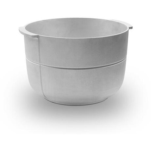 Pflanzgefäß Nr. 2, medium Linea Korbo Aluminium silberfarben grau, Designer Monica Förster, 32.5 cm