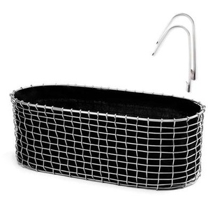 Pflanzkorb Balcony Basket Edelstahldraht, Designer Korbo, 18x49x20 cm