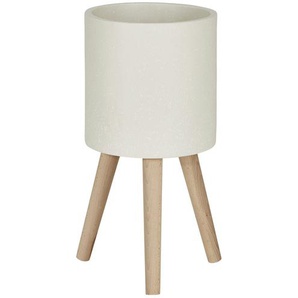 Pflanzständer   ¦ weiß ¦ Magnesia,Holz ¦ Maße (cm): H: 30,5  Ø: 29.5