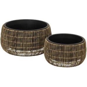 Pflanztopf  2er Set   ¦ braun ¦ Polyethylen Ø: 48
