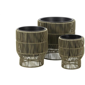 Pflanztopf  3er Set   ¦ braun ¦ Polyethylen ¦ Maße (cm): H: 37  Ø: 36