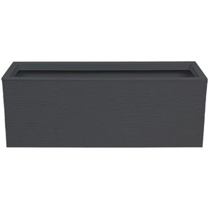 Pflanztopf , Graphit , Kunststoff , rechteckig , 79.5x29.5x29.5 cm , Dekoration, Übertöpfe