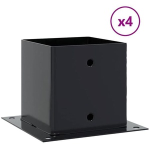 Pfostenträger Quadrat 4 Stk. 141x141 mm Stahl Pulverbeschichtet Vidaxl