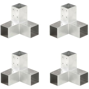 Pfostenverbinder 4 Stk. Y-Form Verzinktes Metall 71 x 71 mm
