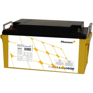 PHAESUN Solar-Akkus AGM Sun Store 90 Akkumulatoren Gr. 12 V 88000 mAh, gelb (gelb, schwarz) Solartechnik