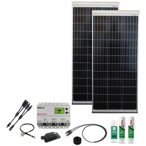 PHAESUN Solaranlage Caravan Kit, Base Camp Aero MPPT WRM20 240 W Solarmodule silberfarben (silber) Solartechnik