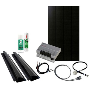 PHAESUN Solaranlage Caravan Kit, Sun Pearl 100 W Duo MPPT Solarmodule schwarz Solartechnik