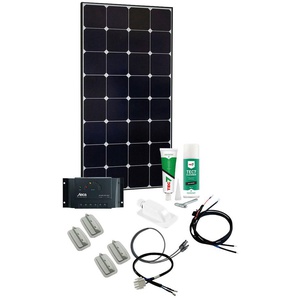 PHAESUN Solaranlage SPR Caravan Kit, Solar Peak LR1218 120 W Solarmodule schwarz-weiß (schwarz, weiß) Solartechnik