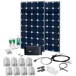 PHAESUN Solaranlage SPR Caravan Kit, Solar Peak PRS15 240 Solarmodule schwarz-weiß (schwarz, weiß) Solartechnik