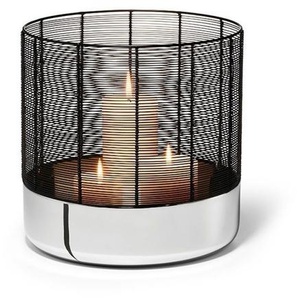 Philippi Luna Windlicht XL - edelstahl-schwarz - 25 x 25 x 25,5 cm