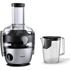 PHILIPS Entsafter HR1921/20 Avance mit GeoTech Sieb, QuickClean und Vorspülfunktion silberfarben (edelstahlgebürstet) Zitruspresse Saftpresse