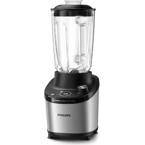 Philips HR3760/00 Standmixer 1.500W 2l-Glas 12 Stufen silber/schwarz