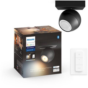 Philips Hue Buckram Single Spotlight - Black - With Dimmer Switch