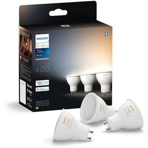 Philips Hue LED-Leuchtmittel White Ambiance GU10 Dreierpack 3 x 350lm, GU10, 3 St.