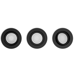 Philips HUE Led-Spot-Set, Schwarz, Kunststoff, G, 9 cm, Smartphone-Steuerung, Küchen, Küchenausstattung, Unterbauleuchten