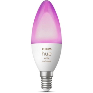Philips Hue LED-Leuchtmittel White & Col. Amb. Einzeplack E14 470lm!, E14, 1 St., Farbwechsler, Warmweiß