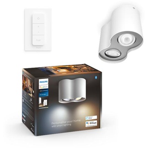 Philips Hue Pillar Double Spotlight - White - With Dimmer Switch
