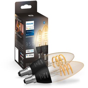 Philips Hue White Ambiance E14 Filament Candle 2-Pack