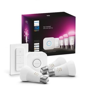 Philips Hue White  Color Ambiance Starter Kit  3x E27 A60 Bulbs  Dimmer Switch  Hue Bridge