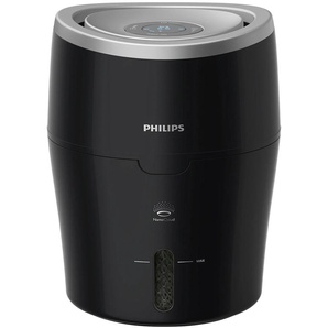 PHILIPS Luftbefeuchter HU4814/10 2000 Serie für 40 m² Räume, mit NanoCloud-Technologie schwarz (schwarz, silberfarben) Luftbefeuchter Luftreiniger