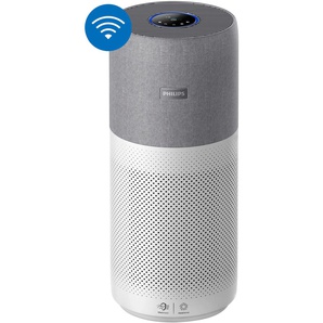 Luftreiniger PHILIPS AC4236/10 4000i Serie, grau (grau, weiß), H:70,5cm Ø:30,6cm, Luftreiniger, mit App-Anbindung und für Allergiker geeignet