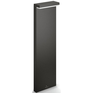 Philips Sockelleuchte Bustan, LED fest integriert, Warmweiß, LED Wegeleuchte Anthrazit 1000lm
