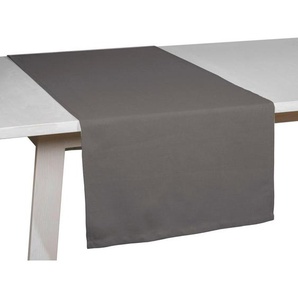Pichler Tischläufer, Graphit, Textil, Uni, rechteckig, 50x150 cm, Wohntextilien, Tischwäsche, Tischläufer
