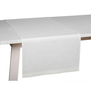 Pichler Tischläufer, Weiß, Textil, Uni, rechteckig, 50x150 cm, Wohntextilien, Tischwäsche, Tischläufer