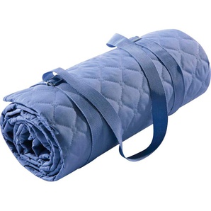 Picknickdecke BIEDERLACK Ultrasonic Wohndecken Gr. B/L: 130 cm x 170 cm, blau (jeans) Weiteres Campingzubehör mit Tragegurt