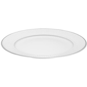 Pillivuyt Plate flat Vienne Pliss 28 cm WhitePlatinum