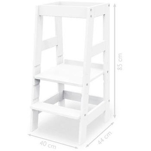 Pinolino Lernturm Pinolino Fino, Weiß, Holz, Buche, vollmassiv, 40x85x47 cm, Babymöbel, Hochstühle & Zubehör, Lerntürme